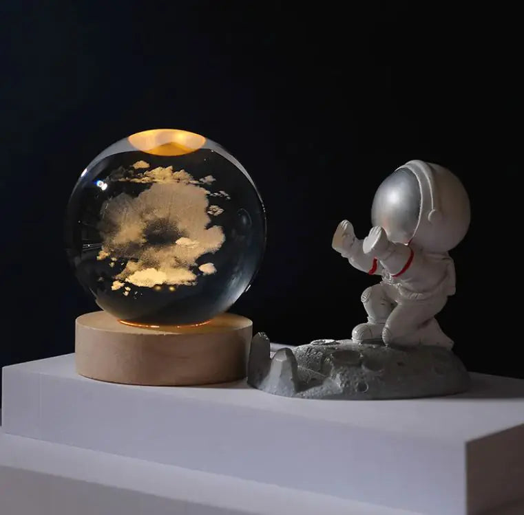 Cosmos Series Luminous Crystal Ball Night Light Desktop Ornament