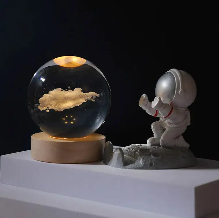 Cosmos Series Luminous Crystal Ball Night Light Desktop Ornament